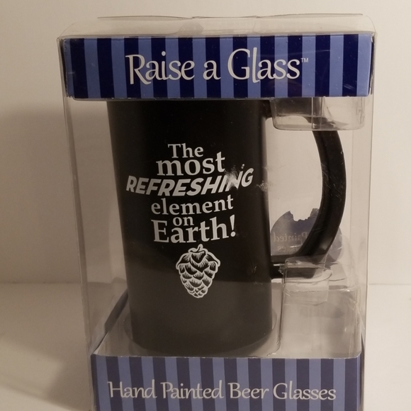 Hand painted beer glass - Picture 1 of 3